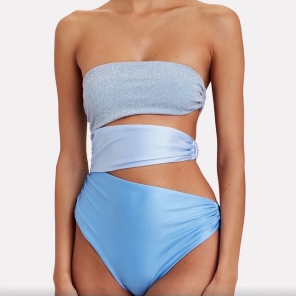 Baobab Collection Light Blue One Piece Swimsuit
